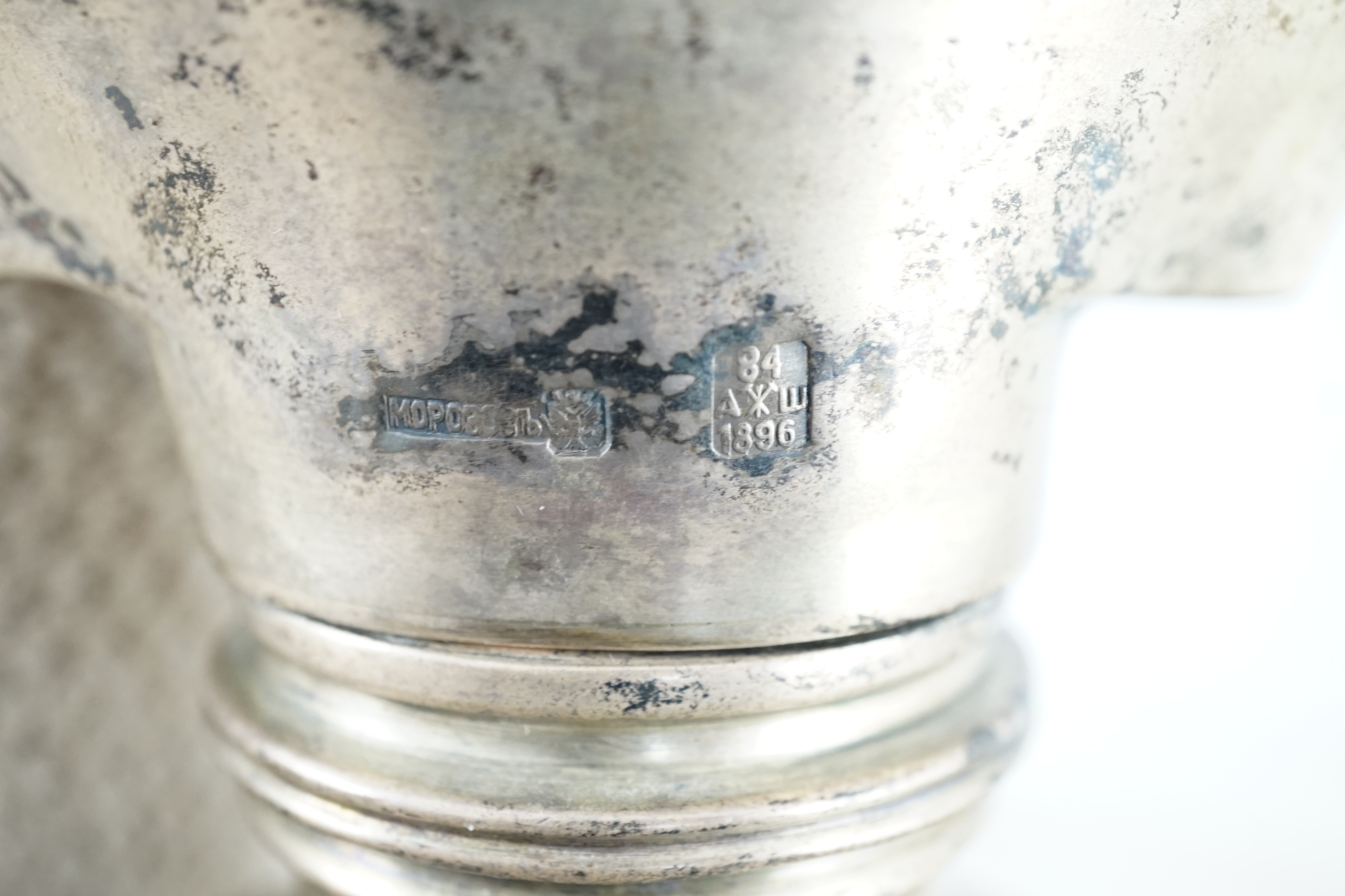 After Theodore Dietrich. A late 19th century Russian 84 zolotnik silver bust of Nicholas I, in the uniform of a Chevalier Garde, assay master Alessandro Timofeyevich Shevyakov, master Ivan Morozov, St. Petersburg, 1896